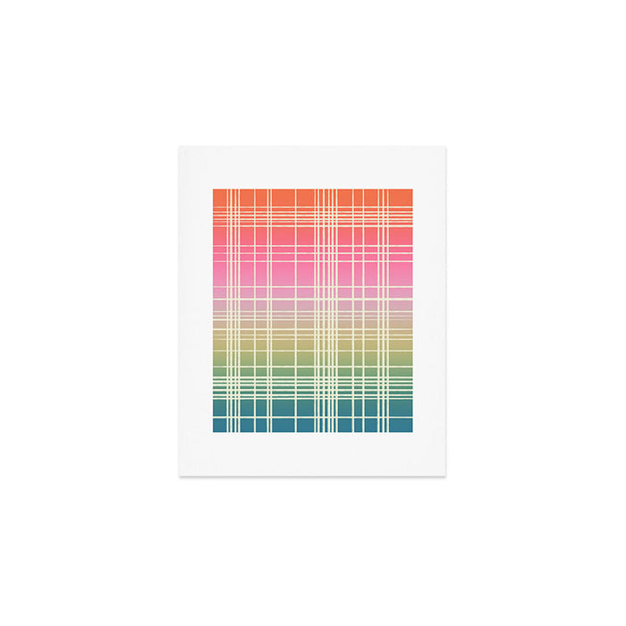 Rainbow Core Plaid Art Print Gallery Image 1
