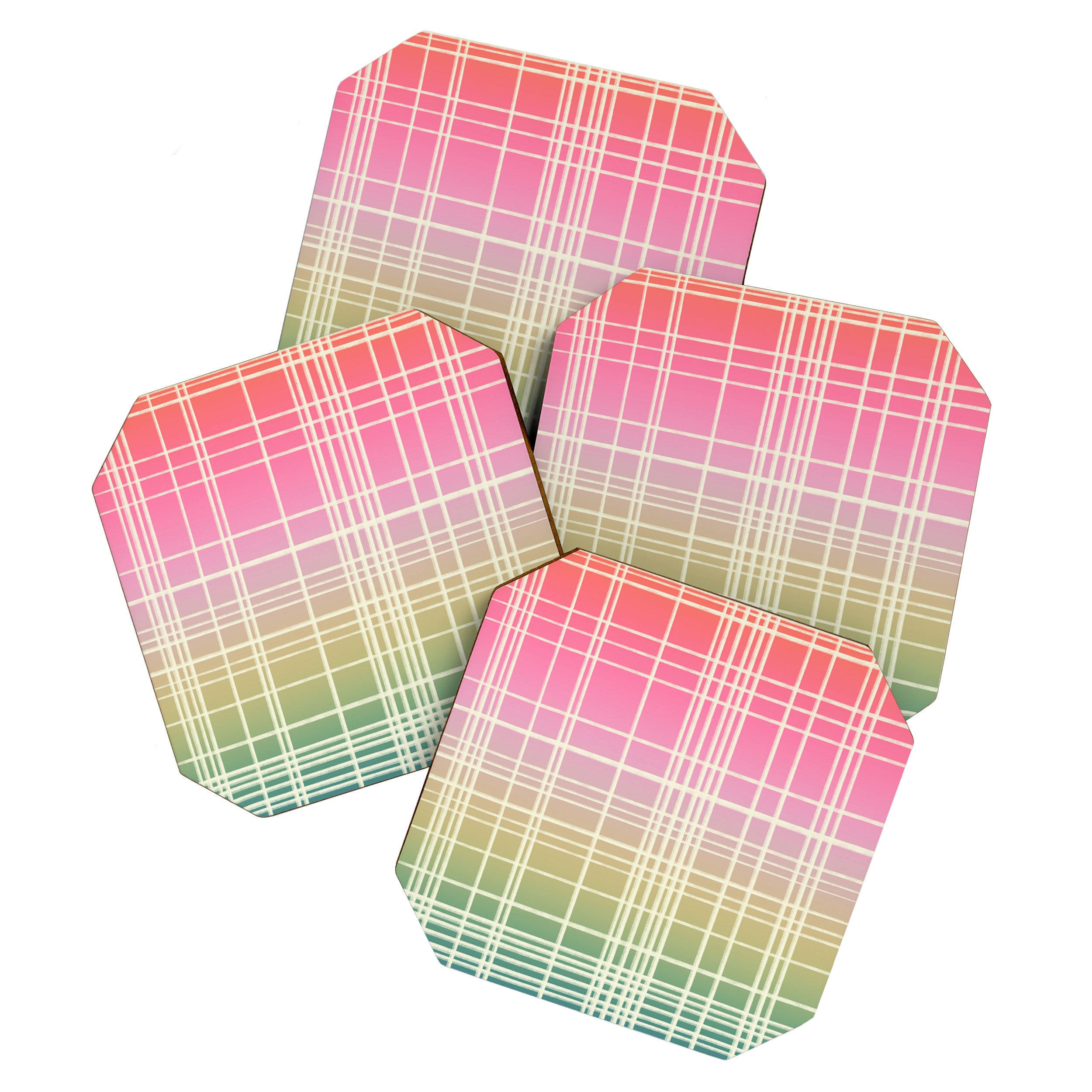 Rainbow Core Plaid Coaster Gallery Image 1