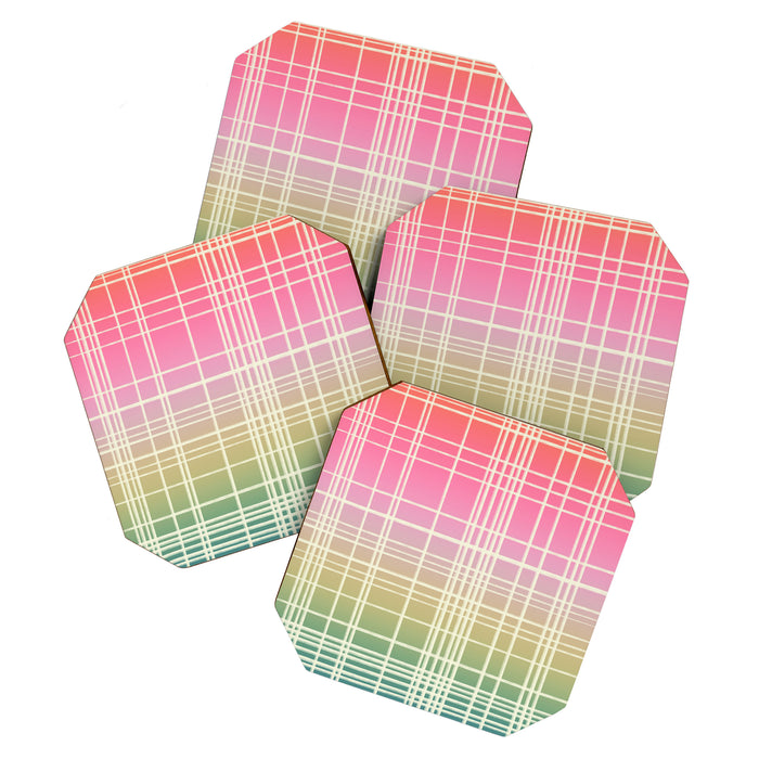 Rainbow Core Plaid Coaster Gallery Image 1