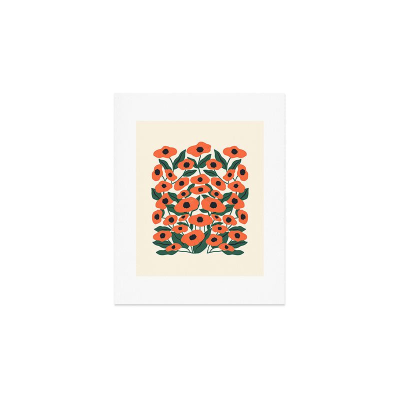 Red Poppy Garden 2 Art Print Gallery Image 1