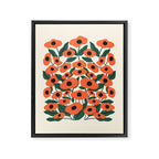 Red Poppy Garden 2 Framed Canvas Print Gallery Image 6