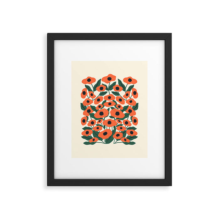 Red Poppy Garden 2 Framed Art Print Gallery Image 1