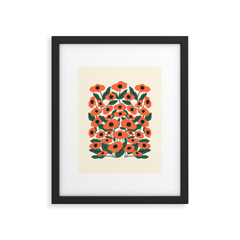 Red Poppy Garden 2 Framed Art Print Gallery Image 4