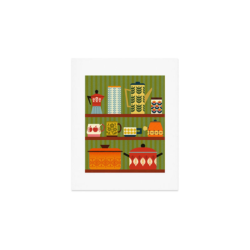 Retro 70s Kitchen Curios Art Print Gallery Image 1