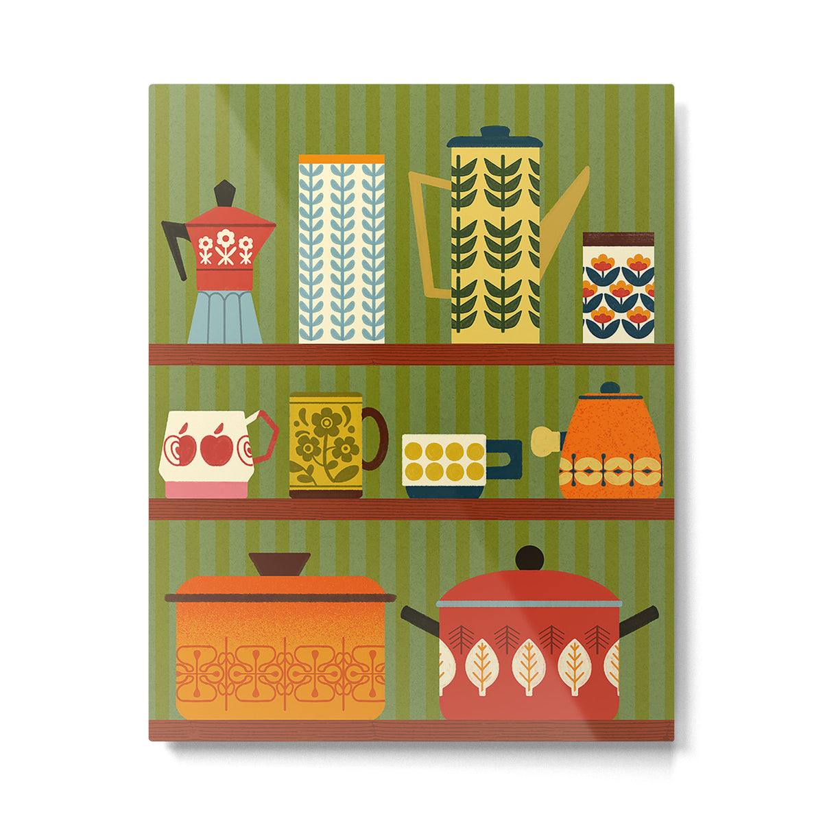 Retro 70s Kitchen Curios Metal Print Gallery Image 4