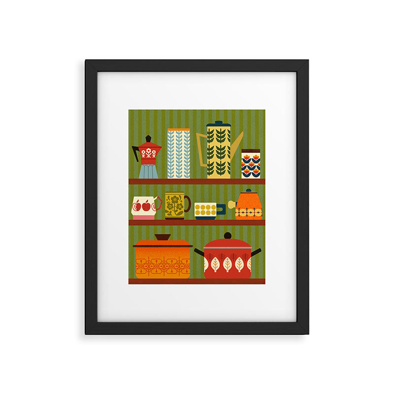 Retro 70s Kitchen Curios Framed Art Print Gallery Image 5