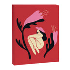 Retro 70s Mushroom Lady With Pink Flowers Canvas Print Gallery Image 6