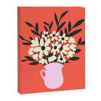 Retro 70s Spooky Flower Vase Canvas Print Gallery Image 8