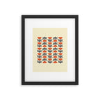 Retro 70s Tulip Pattern Framed Art Print Gallery Image 6