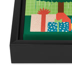 Retro Christmas Outfit Illustration Framed Canvas Print Gallery Image 3