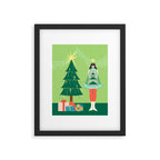 Retro Christmas Outfit Illustration Framed Art Print Gallery Image 5