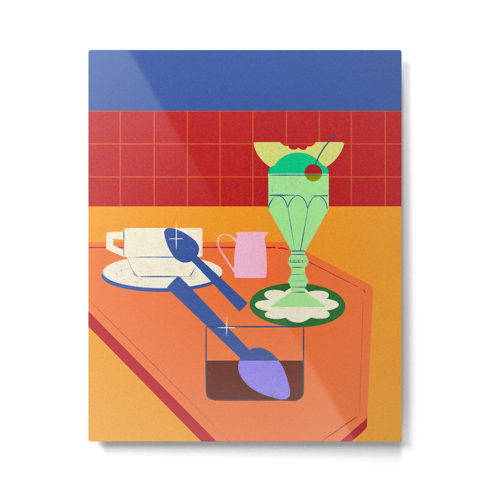 Retro Diner Still Life Metal Print Gallery Image 4