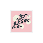 Retro Pumpkin Vines on Dusty Pink Art Print Gallery Image 1