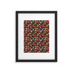 Rustic Botanical Rose Pattern Framed Art Print Gallery Image 6