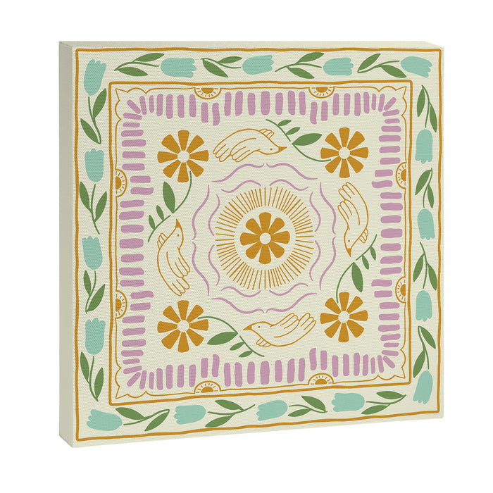 Scandinavian Dove Pattern Canvas Print Gallery Image 1