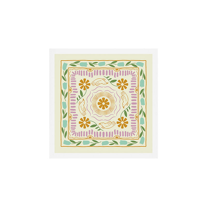 Scandinavian Dove Pattern Art Print Gallery Image 1