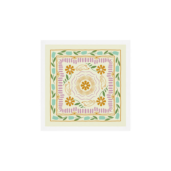 Scandinavian Dove Pattern Art Print Gallery Image 1