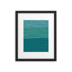 Sea Foam Blue Pinstripes Framed Art Print Gallery Image 6