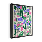 Spring Morels and Flowers Pattern Framed Canvas Print Gallery Image 2