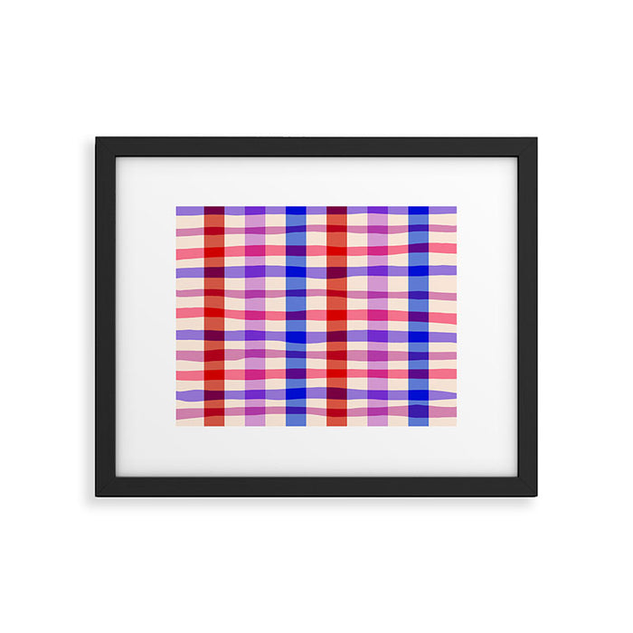 Summer Gingham Picnic  Framed Art Print Gallery Image 1