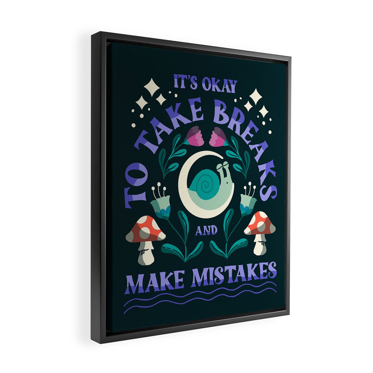 Take Breaks and Make Mistakes Framed Canvas Print Gallery Image 2
