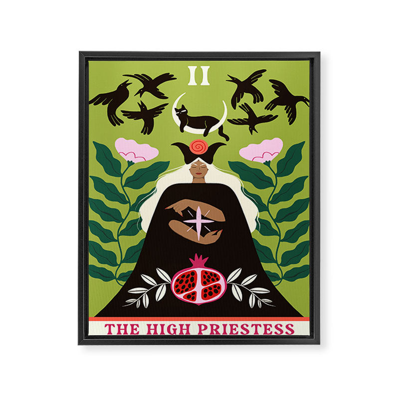 The High Priestess Tarot Card Framed Canvas Print Gallery Image 6