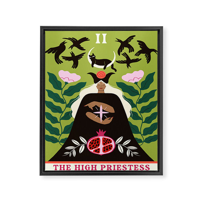 The High Priestess Tarot Card Framed Canvas Print Gallery Image 1