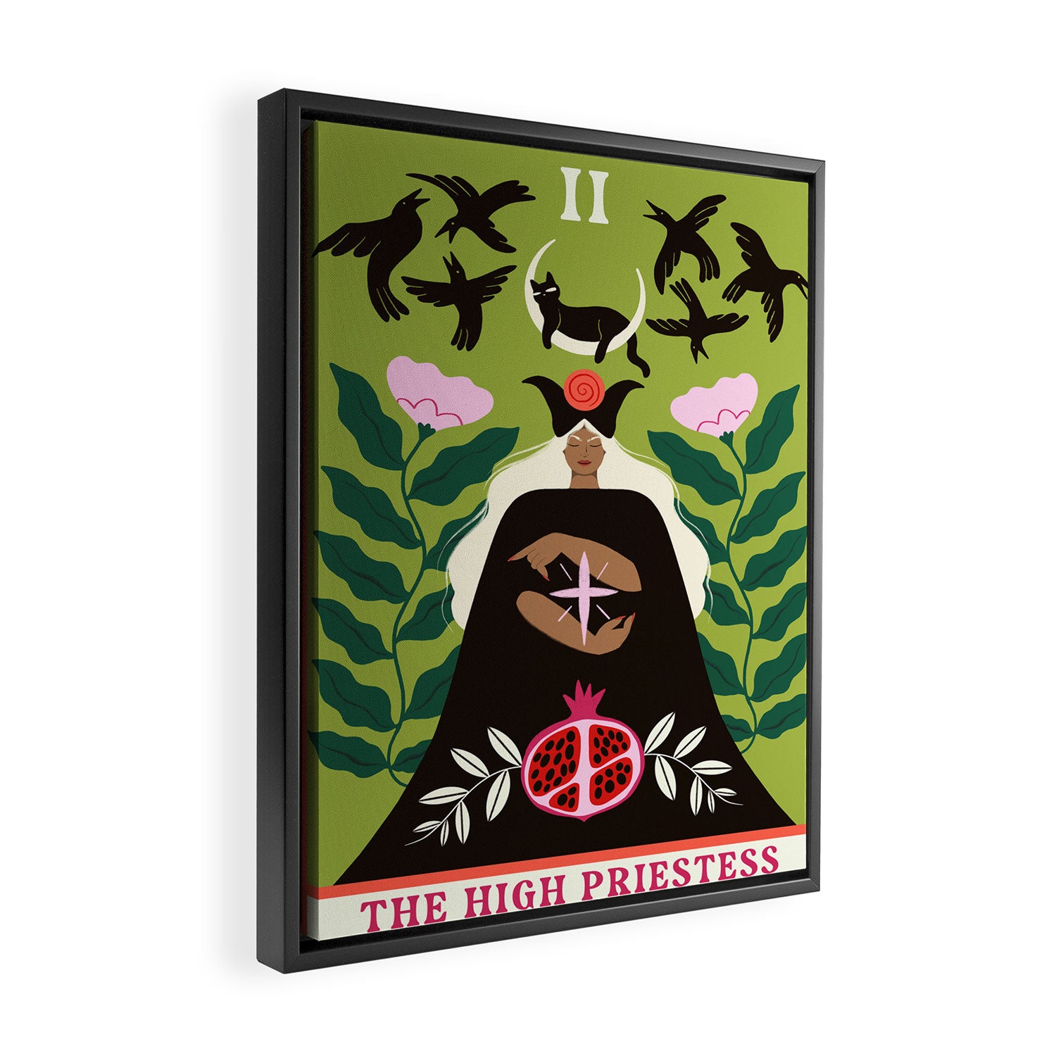 The High Priestess Tarot Card Framed Canvas Print Gallery Image 2