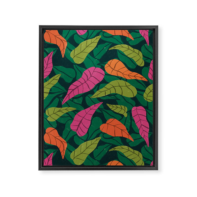 Tropical Leaf Pattern  Framed Canvas Print Gallery Image 8