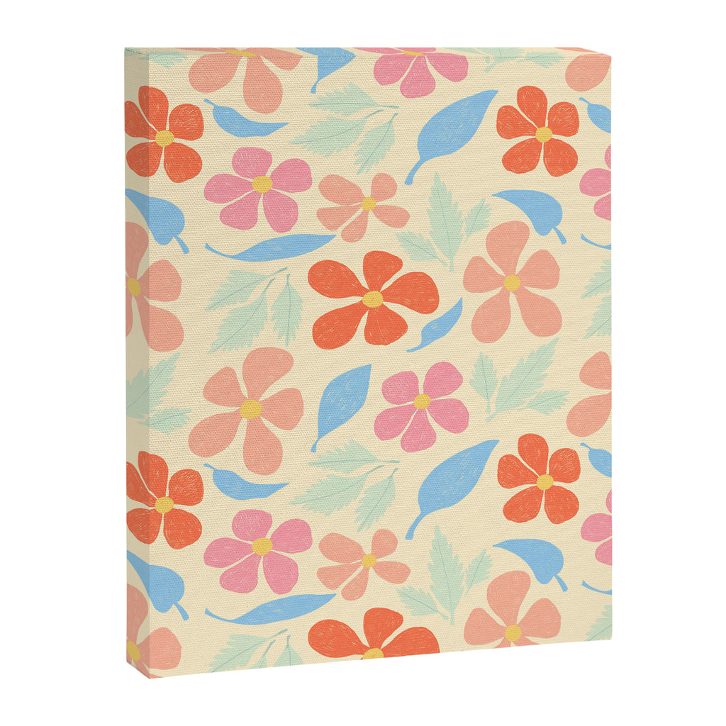 Tropical Vintage Flowers Canvas Print Gallery Image 8