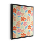 Tropical Vintage Flowers Framed Canvas Print Gallery Image 2