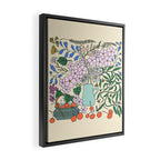 Ukrainian Flower Vase and Cherries Framed Canvas Print Gallery Image 2