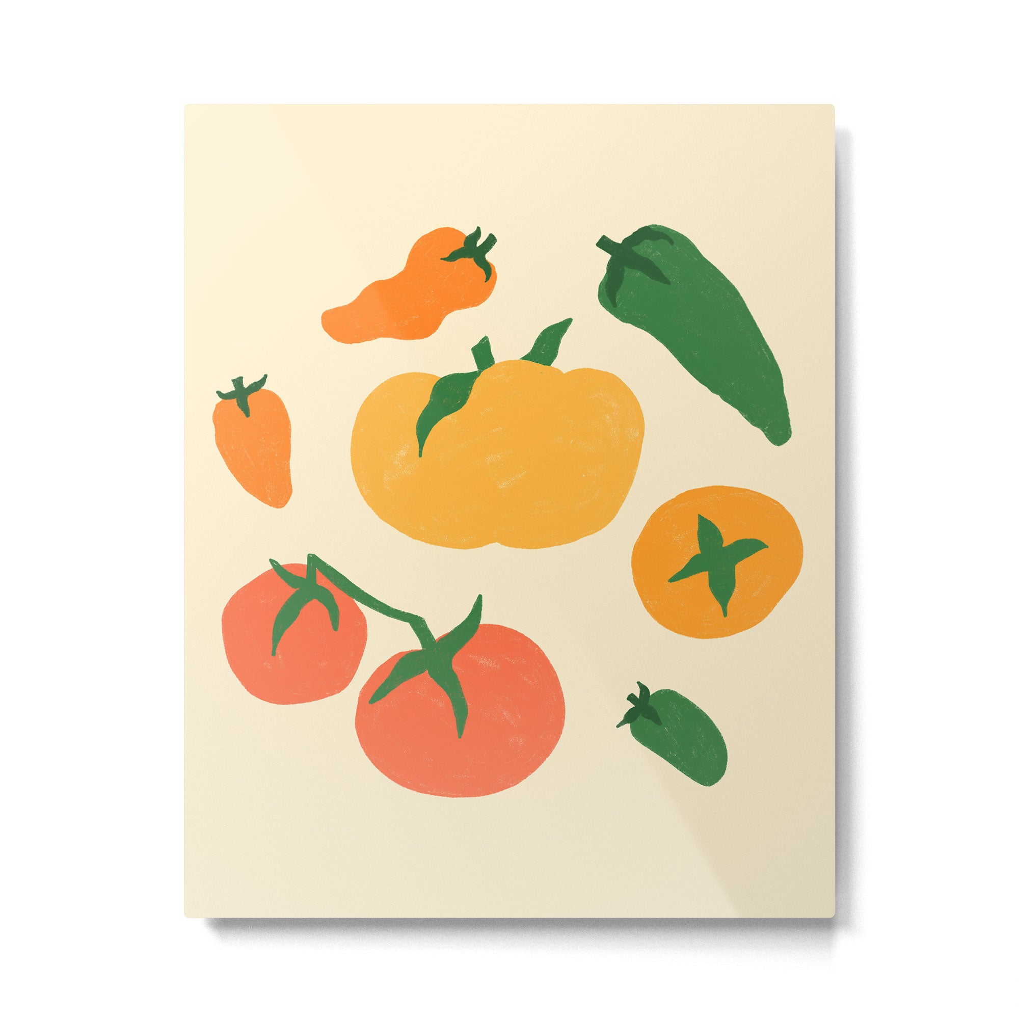 Veggie Love Pattern Metal Print Gallery Image 6