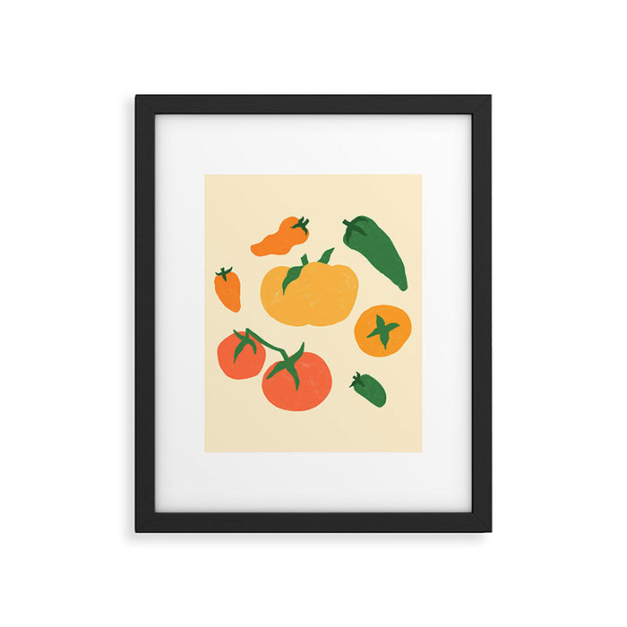 Veggie Love Pattern Framed Art Print Gallery Image 1