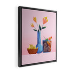 Vermouth and Flowers Still Life  Framed Canvas Print Gallery Image 2