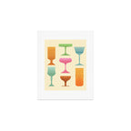 Vintage Cocktail Glasses  Art Print Gallery Image 1