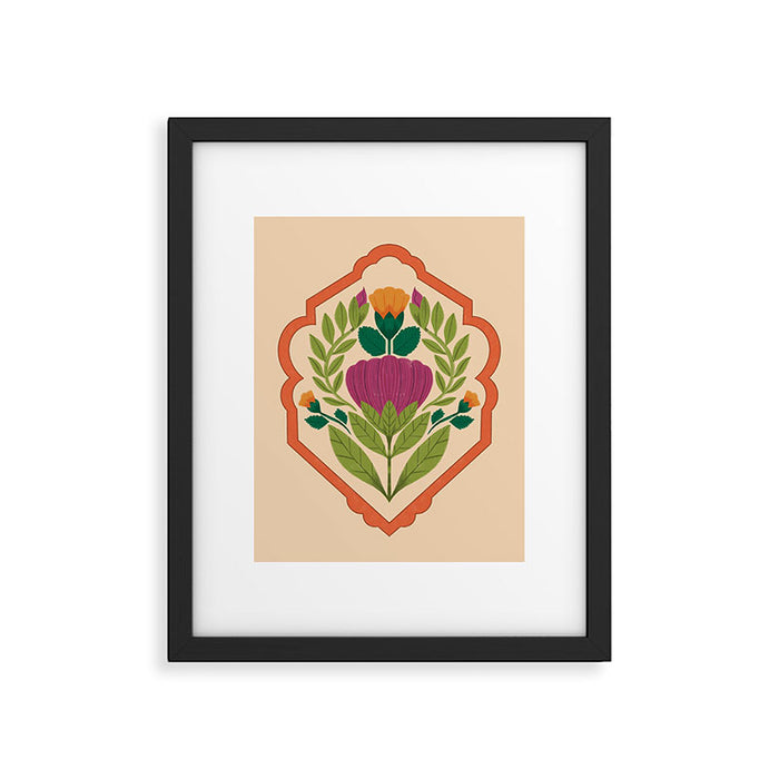 Vintage Pressed Flower Illustration Framed Art Print Gallery Image 1