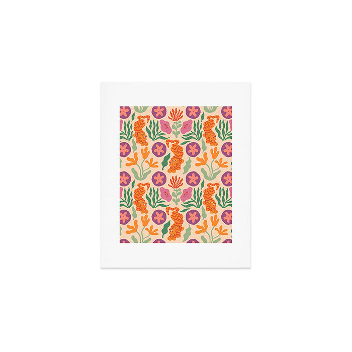 Whimsical and Fierce! // Tiger Pattern Art Print Gallery Image 1