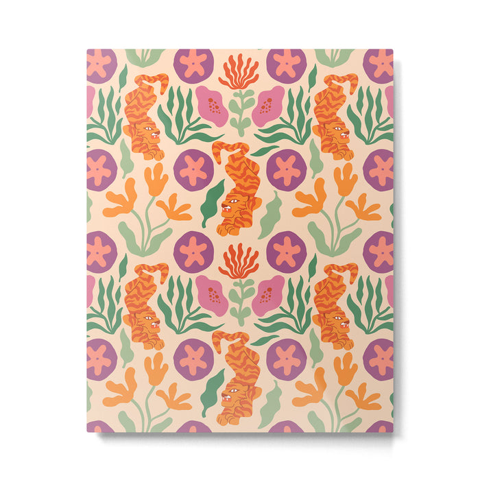 Whimsical and Fierce! // Tiger Pattern Metal Print Gallery Image 1