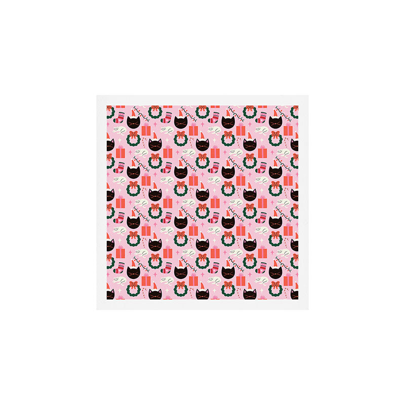 Whimsical Christmas Cats Art Print Gallery Image 1
