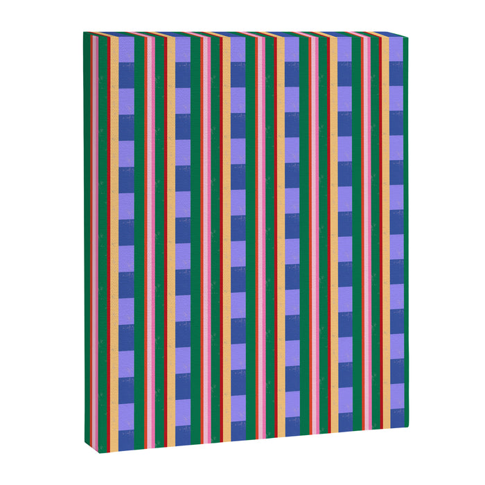 Woven Color Block Stripes Canvas Print Gallery Image 1