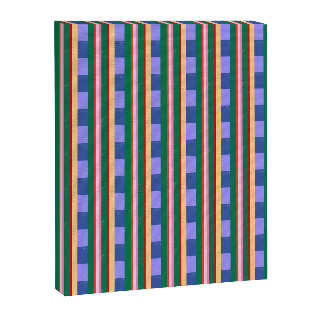 Woven Color Block Stripes Canvas Print Gallery Image 8