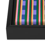 Woven Color Block Stripes Framed Canvas Print Gallery Image 3
