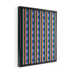 Woven Color Block Stripes Framed Canvas Print Gallery Image 2