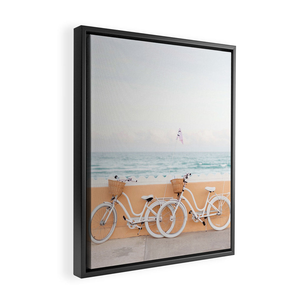 beach cruiser bikes Framed Canvas Print Gallery Image 2