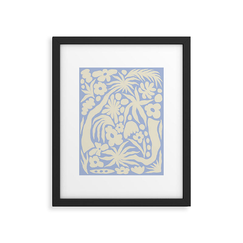 Blomstra blue Framed Art Print Gallery Image 5