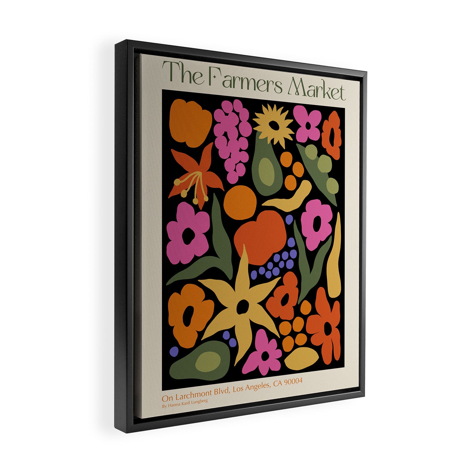 Larchmont Village Farmers Market Framed Canvas Print Gallery Image 2