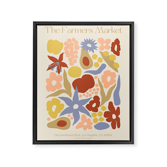 Larchmont Village Farmers Market light Framed Canvas Print Gallery Image 1