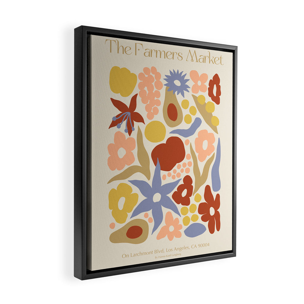 Larchmont Village Farmers Market light Framed Canvas Print Gallery Image 2