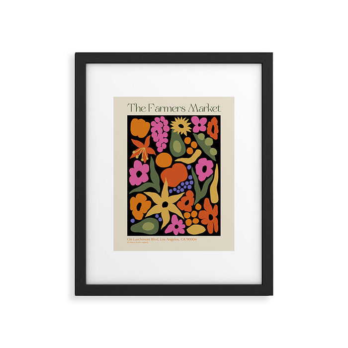 Larchmont Village Farmers Market Framed Art Print Gallery Image 1